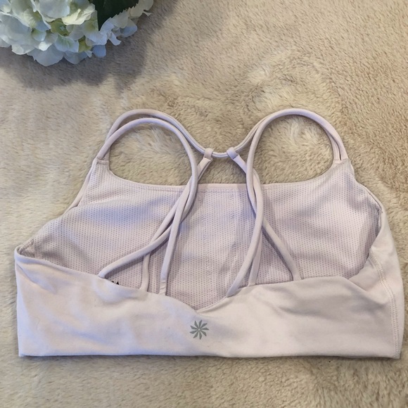 Athleta Light Pink Criss Cross Sports Bra, Size S - Picture 2 of 6
